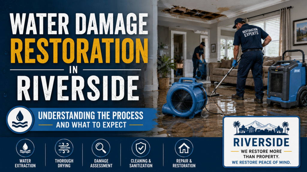 Water Damage Restoration in Riverside: Understanding the Process and What to Expect
